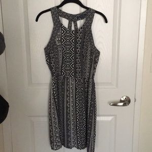 Black and white print dress